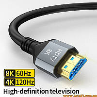 HDMI кабель 8K High Speed 48Gbps 2.1 швидкісний провід 1м для телевізора монітора проектора приставки PS5 Xbox Ultra HD відео