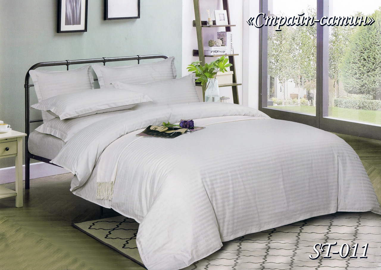 Комплект постільної білизни Тет-@-Тет сімейний Страйп-сатин ST-011, фото 1