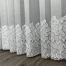 Бамбукова тюль №7609 у вітальню, спальню на відріз, фото 5