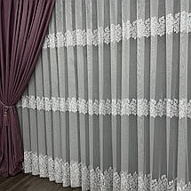 Бамбукова тюль №7609 у вітальню, спальню на відріз, фото 2