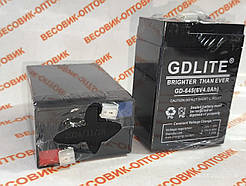 Акумулятор (АКБ) 6v/4a (28.11.2024р.в.) "GDLITE" GD-645 розмір 100х70х45мм