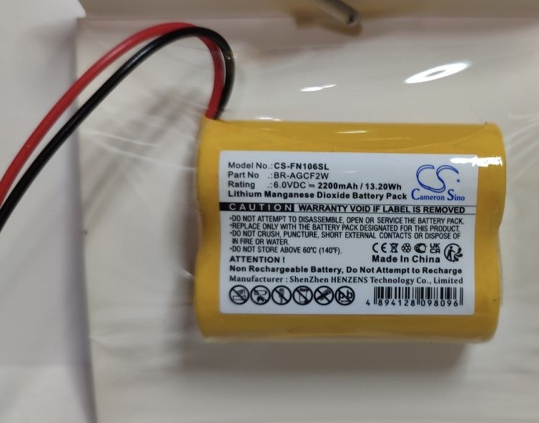 Батарейка Cameron Sino CS-FN106SL 6 V 2200 mAh Li-MnO2 з конектором, фото 1