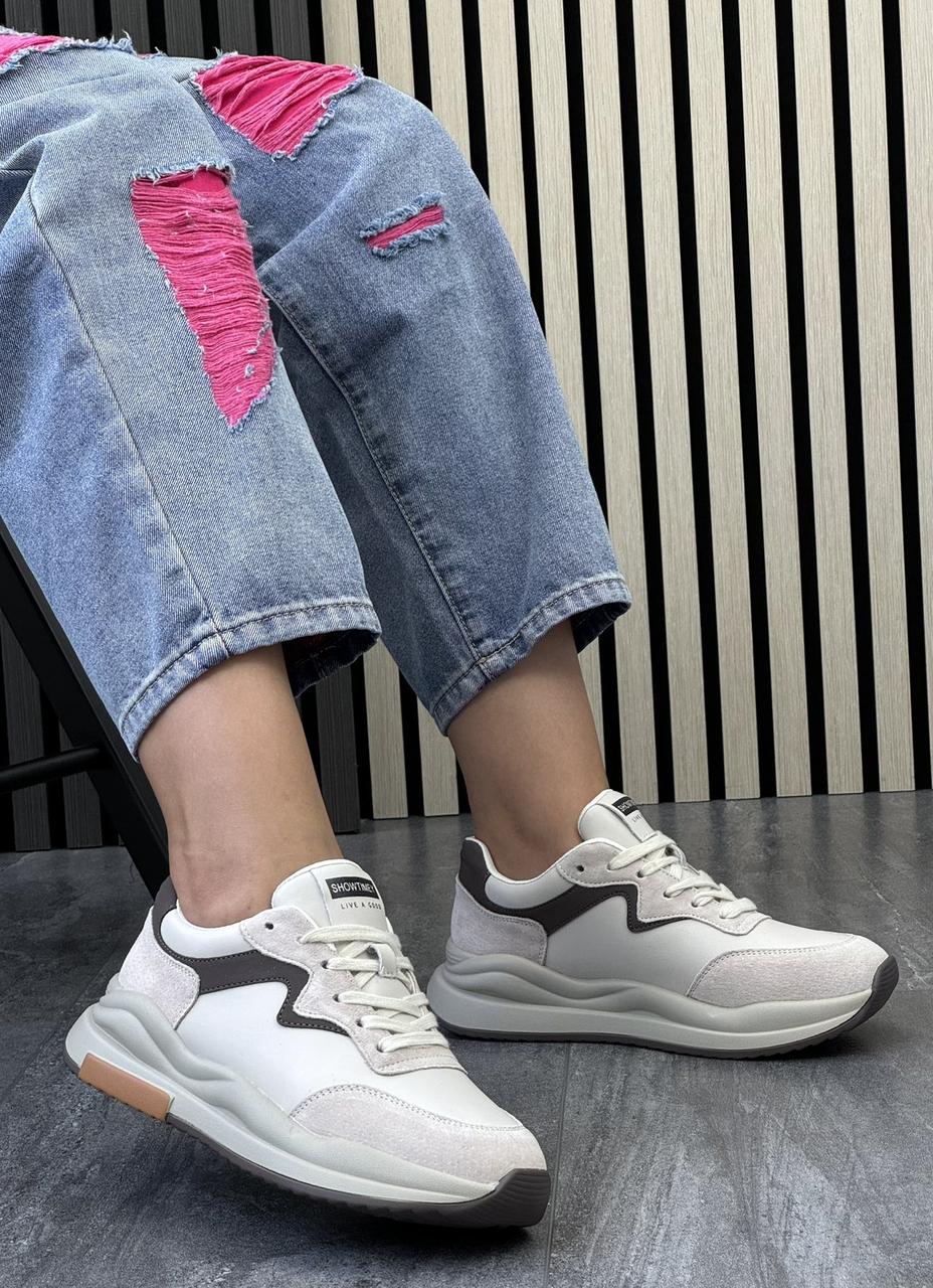 Кросівки жіночі 6 пар у ящику бежевого кольору 36-41, фото 1