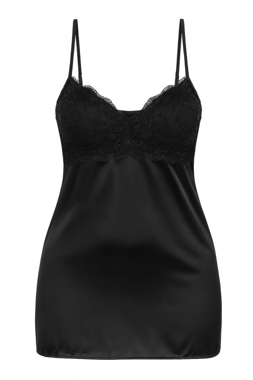 Пеньюар жіночий зі стрінгами Grace Apmi чорний, фото 1