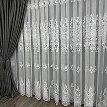 Бамбукова тюль №9398 у вітальню, спальню на отрез, фото 3