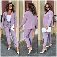 Женский брючный костюм большого размера пиджак и брюки р-46-48, 50-52, 54-56, 58-60