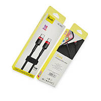 Кабель зарядки Avantis Type-C - Type-C, чорний, круглий, тканинна оплетка PD Cool для 1м, 5.0А 40W