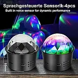 Міні-диско-куля, маленька вечірня куля, диско-світло 5 В, світлодіодне вечірнє світло, диско-ефект, фото 6