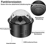 Міні-диско-куля, маленька вечірня куля, диско-світло 5 В, світлодіодне вечірнє світло, диско-ефект, фото 4