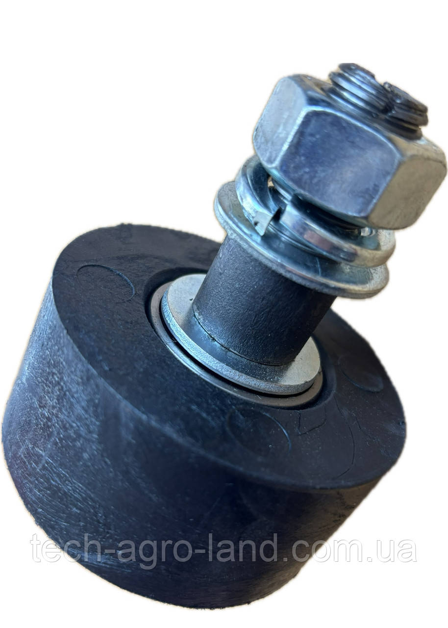 Ролик підтримуючий гумовий у зборі на польську однорядну картоплекопалку Wirax; Bomet