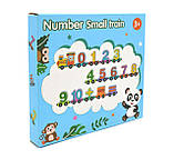 Поїзд дерев'яний на магнітах 74241 вагончики з цифрами, фото 3