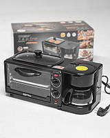Електрична піч+кавоварка+гриль сковорідка 3в1 на 4500W Zepline 3500W ZP-116 ВТ7543