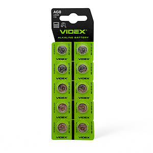 Годинникова батарейка LR1120 / 191 / AG8 Videx Alkaline (1.5v) 10шт.