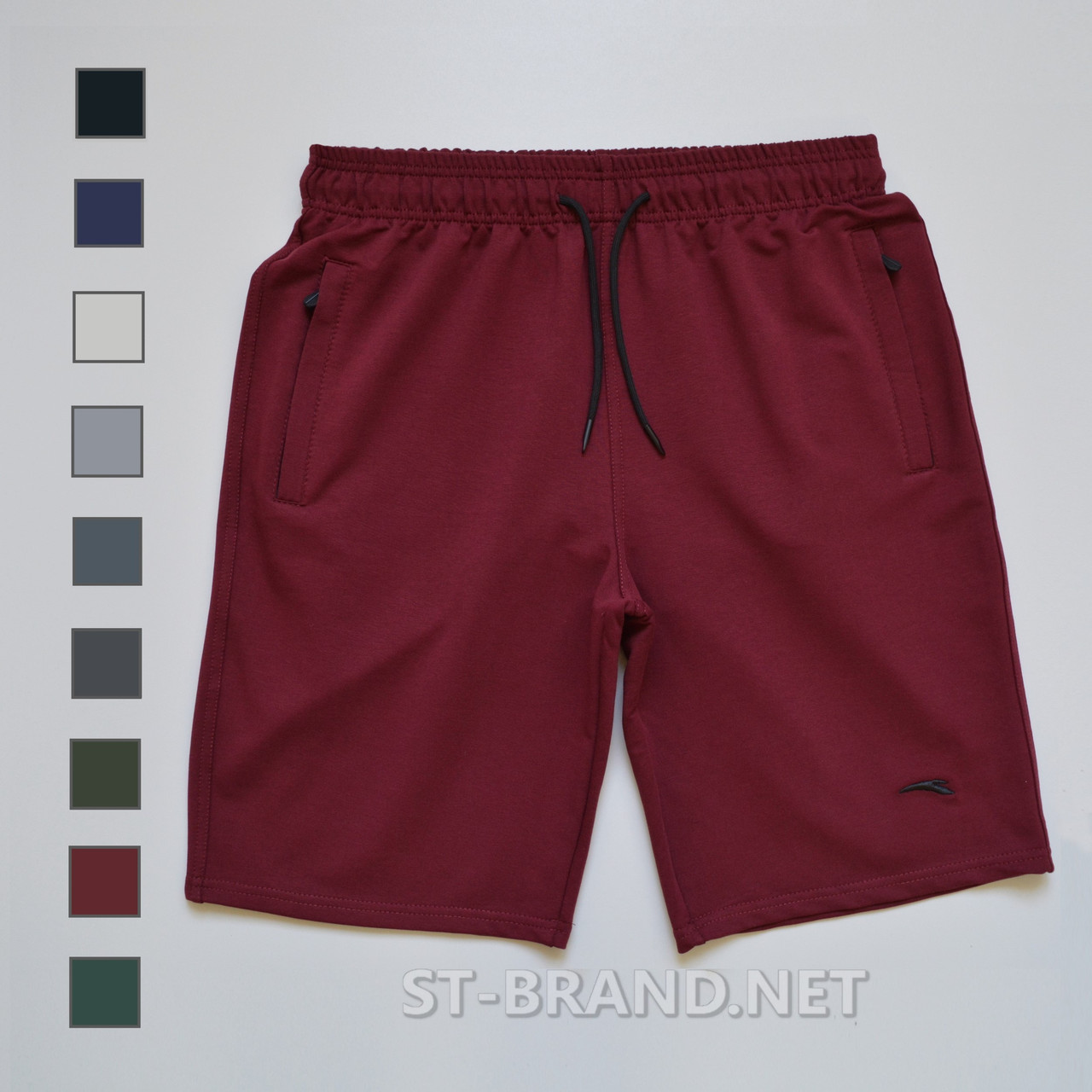 50,52. Зручні та практичні чоловічі трикотажні шорти - бордові