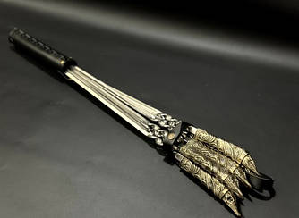 Шампура "Щука" в сагайдаку з натуральної шкіри