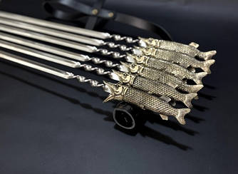 Шампура "Царський улов" у сагайдаку з натуральної шкіри