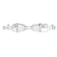 Привід Ford Focus, C-Max (2011-) передній лівий L (z27, 26)