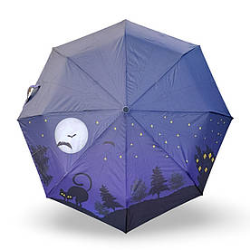 Складна парасолька напівавтомат Bellissimo з котом