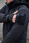 🔥 Куртка зимова "YINREN - Delta 4.0" (Чорна) (непромокальна куртка, тактична, нац поліції, поліцейська), фото 9