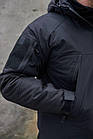 🔥 Куртка зимова "YINREN - Delta 4.0" (Чорна) (непромокальна куртка, тактична, нац поліції, поліцейська), фото 8