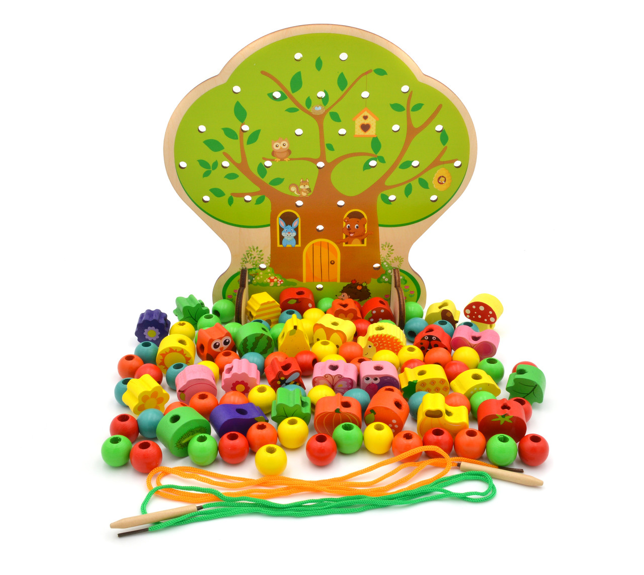 Шнурівка дерев'яна 43929 Казкове дерево, фото 1
