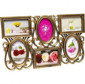 Фоторамка-колаж золота на 6 фотографій HS-161-G 50*31*2см KNZ