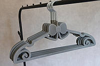 Вішалка для одягу з велюровим покриттям набір 10 шт 101072/grey