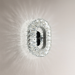 Cучасний кришталевий світильник Led Linisoln 30W колір Хром 9617