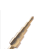 Набір свердел ступінчастих 3пр. (4-12, 4-20, 4-32мм), для отворів із кроковим конусом REWOLT T1635, фото 4