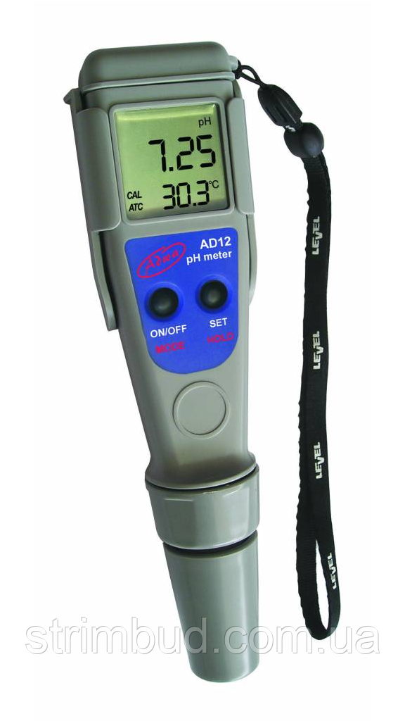 Вологозахищений РН-метр ADWA AD12 (-2.00..+16.00/0.01 pH), фото 1