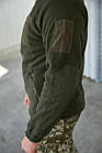 🔥 Кофта флісова з нейлоновими накладками (Олива) тактична кофта, фліска ЗСУ, НГУ, військова, фото 7