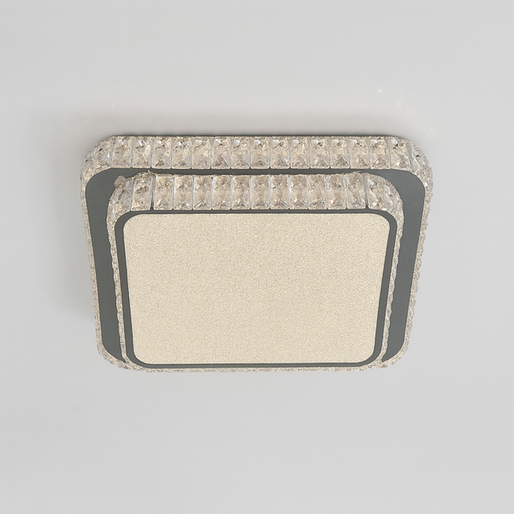 Квадратная люстра з кришталем Linisoln 220W до 40 м² колір Хром 2398-500 Хром, фото 1