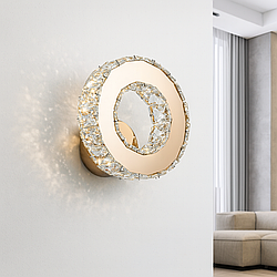 Кругле Бра кришталь Linisoln 6W колір Золотистий 9602 GD