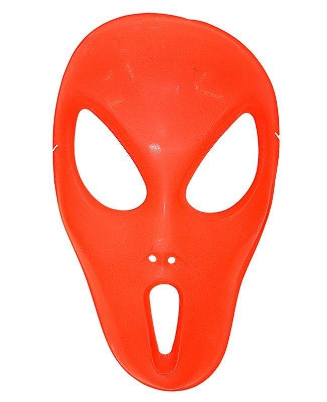 Маска НЛО пластик червона