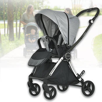 Прогулянковий візок з реверсивним блоком El Camino ME 1078 VERSA Melange Gray Сірий