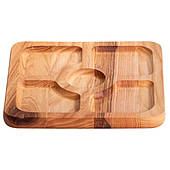 Менажниця на 5 секцій дерев'яна 25×25 см квадратна Lugi T43W250