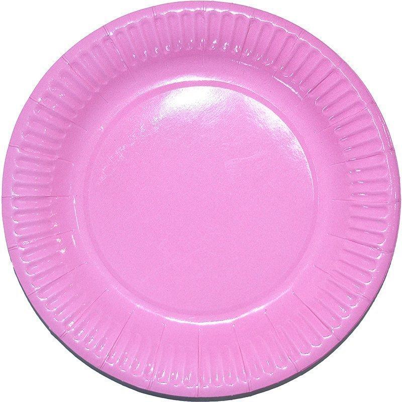 Тарілки святкові рожеві 8 од
