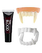 Набір щелепи вампіра з кров'ю