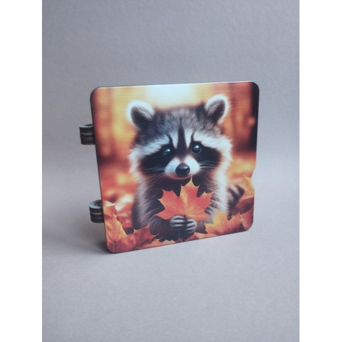 060601мб Дерев'яний органайзер для бісеру МініБлокнотик на 22 комірки з магнітною стрічкою для голок, фото 1