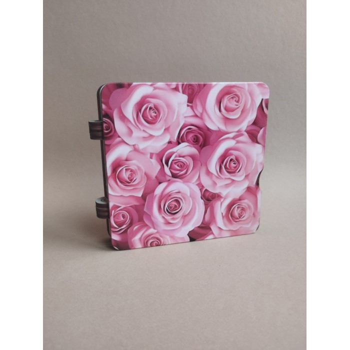 060602мб Дерев'яний органайзер для бісеру МініБлокнотик на 22 комірки з магнітною стрічкою для голок, фото 1