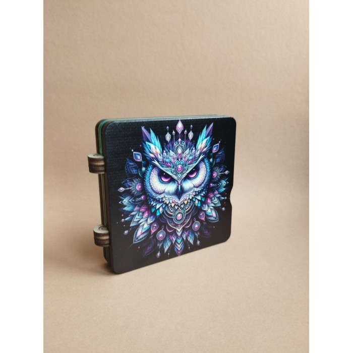 060605мб Дерев'яний органайзер для бісеру МініБлокнотик на 22 комірки з магнітною стрічкою для голок, фото 1