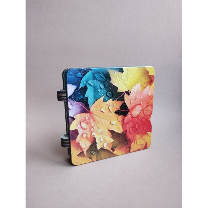 060620мб Дерев'яний органайзер для бісеру МініБлокнотик на 22 комірки з магнітною стрічкою для голок, фото 1