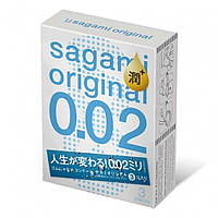 Презервативи ультратонкі поліуретанові Sagami original 0.02 з дод. мастилом (ціна за упаковку, 3 шт)