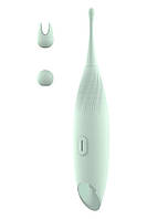 Вібратор для кліторальної стимуляції Dream Toys Glam Pin Point Stimulator, з двома насадками, м'ятний