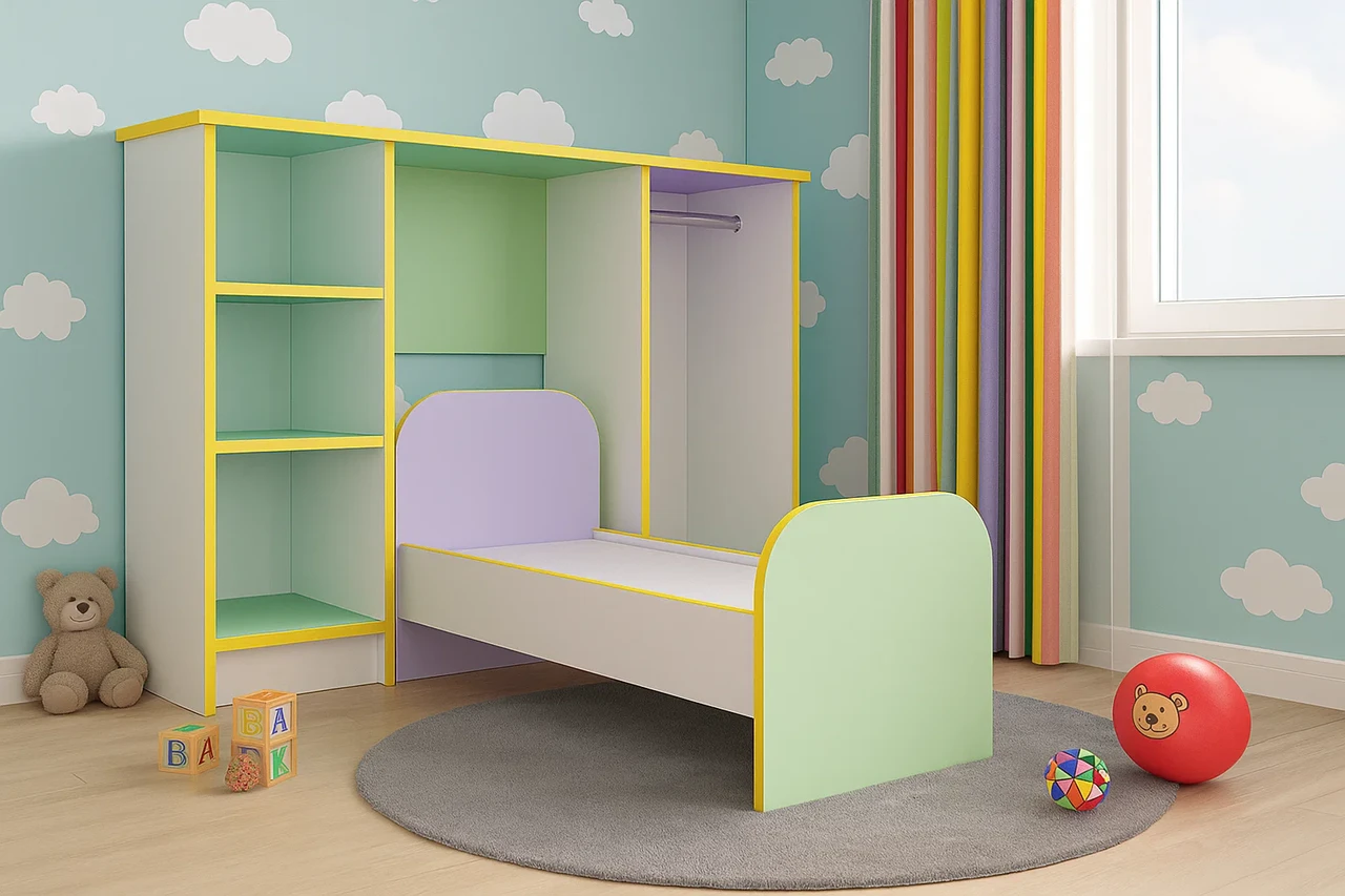 🛏️ Игрова мебель для дитячого садка «Спальня», фото 1