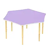 🧩 Дитячий шестимісний стіл з регулюванням висоти, фото 3