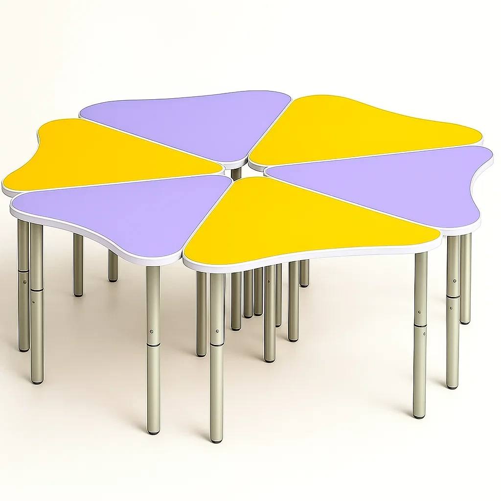 Дитячий стіл “Ромашка” (регульований, 6 столів-пелюсток), фото 1