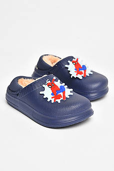 Галоші дитячі без задника утеплені темно-синього кольору р.24/25 205072M