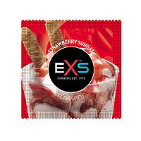 Презервативи зі смаком полуниці EXS Flavoured Strawberry Sundae веганські (ціна за 5 шт.)
