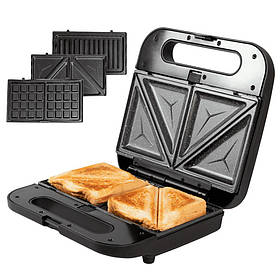 Мультимейкер CECOTEC Rock'nToast 1000 3in1 Silver